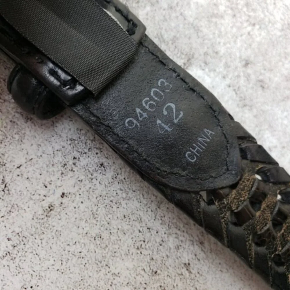 Vintage Brighton Braided Leather Belt Rustic size 42 Unisex